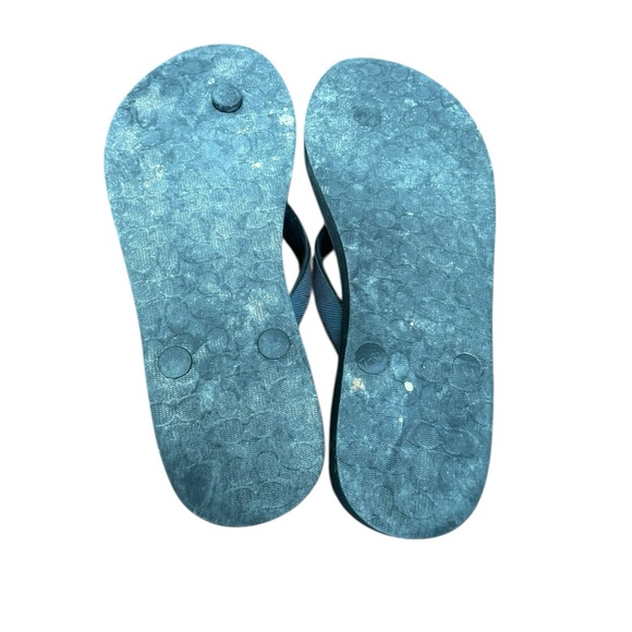 Coach Black and White Gingham Flip Flops Size 7/8 - Picture 7 of 7